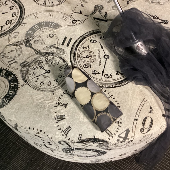 TOTES UMBRELLA BONUS SCARF MIDCENTURY VIBES CIRCLES DESIGN - Picture 5 of 9